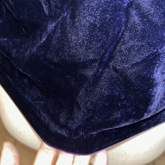 NWT Madewell Deep Blue Purple Velvet Spaghetti Strap V Neck Top - Picture 4 of 8